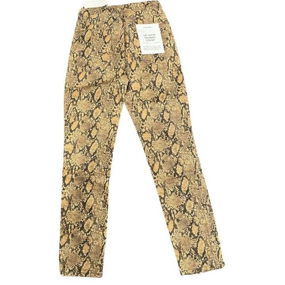 Frame Le High Python Print Ankle Crop Coated Skinny Jeans Size 26 NWT - Picture 4 of 8
